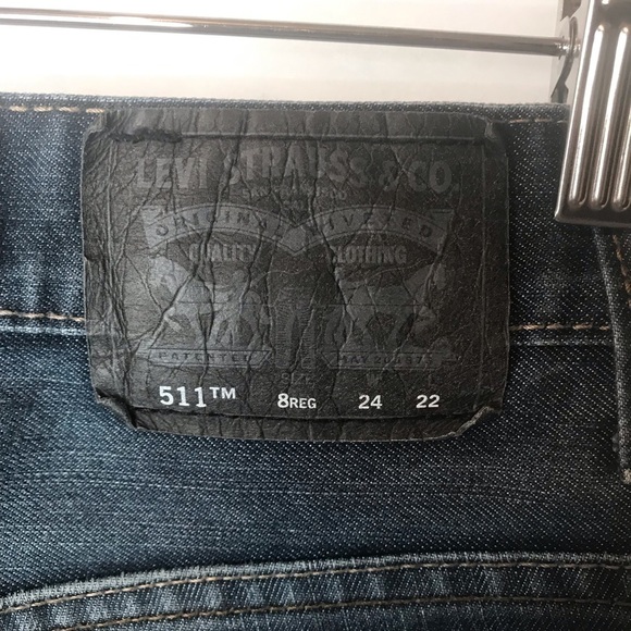 Levi’s 511 slim straight leg blue jeans Sz 8 reg - Picture 6 of 9